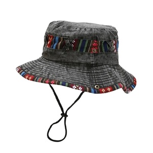 Grand chapeau de soleil en jean pour hommes de 60 à 65cm de circonférence pour les activités d'été en plein air comme la pêche, l'alpinisme et la protection solaire. - Product Image 1