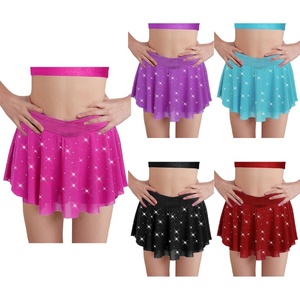 Jupe de danse de salon pour filles de 6 à 16 ans, pour compétition, entraînements de gymnastique, cheerleading, spectacle de danse, tenue de pratique - Product Image 1