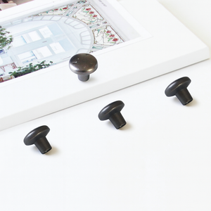 Zinc Alloy Round Cabinet Knob Matte Anti-Corrosion Drawer Pull Handle Kitchen Bathroom Bedroom Dining Hardware Materials - Product Image 1