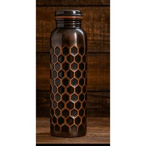 Artistic Embossed Copper Eco-Friendly CE Certified Water Bottle Handmade Decorative Drinking Flask for Luxury Home Decor - Product Image 5