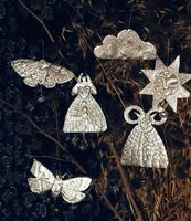 Ensemble d'ornements écologiques Art Déco en fer forgé faits à la main, motif étoile, lune, soleil, couronne, pour décoration intérieure traditionnelle à suspendre, DIY