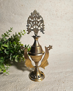 Handmade Brass Surma Dani with Floral Design Brass Kohl Eyeliner Container Floral Engraving <b>Vintage</b> Style Cosmetic Storage Decor - Product Image 2
