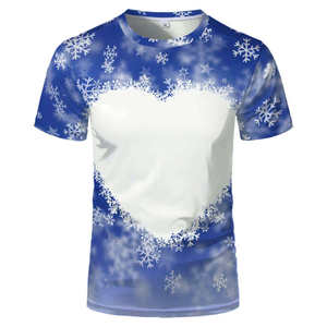 เสื้อยืดแขนสั้นผู้ชาย สีชมพู ลายเกล็ดหิมะ คอกลม ลำลอง ทรงปกติ ผ้าถัก พิมพ์ลายแบบระเหิด 100% โพลีเอสเตอร์ - Product Image 2