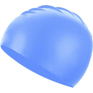 Gorro de natación de silicona de color puro, ajuste elástico unisex, gris - Product Image 2