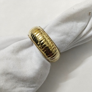 <b>Rustic</b> Trio Brass Napkin Rings Embossed Gold Finish Premium <b>Dining</b> <b>Table</b> Accents for <b>Farmhouse</b> Weddings Parties Special Events - Product Image 4
