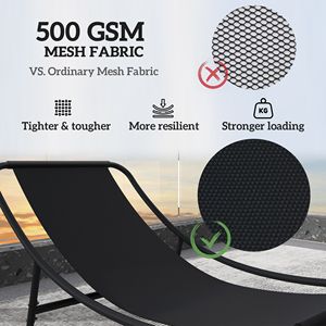 2 Sillas Mecedoras Gris Oscuro para Patio Exterior con Asientos Profundos de Malla para Uso en Interiores, Porche o Balcón - Product Image 6