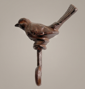 Handmade Bird Design Wall <b>Hook</b> Metal Vintage Style Animal Pattern Single <b>Hook</b> For Clothing Storage Elegant Wall Accent - Product Image 1