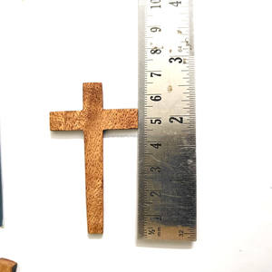 Cruz de Madera de Acacia Ligera de Primera Calidad para la Fabricación de Joyas, Colgante de Ángel Cristiano Rústico con Acabado Pintado, Manualidades, Rosario, Pascua - Product Image 6