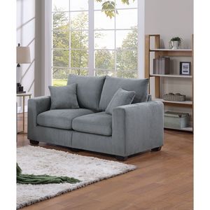 Set Divano e Poltrona Classico in Corduroy a 2 Pezzi per Soggiorno, con Braccioli Quadrati e Cuscini Morbidi - Product Image 4