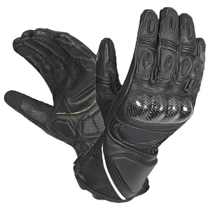 Guantes de Carreras SAAR INDUSTRIES Unisex de Cuero Vacuno Genuino con Pantalla Táctil, Impermeables, Antideslizantes, Transpirables, con Cierre de Gancho y Bucle en los Dedos - Product Image 3