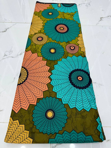 Custom African Wax Print 100% Cotton Tie Fabric for Fashion Garment Manufacturing Personalized Logo Branding - Product Image 5