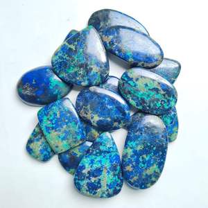 Wholesale Bulk Lot Natural Azurite Gemstone Cabochons Loose Gemstones for Macrame Pendant Jewelry Making Supplies Crafts - Product Image 3
