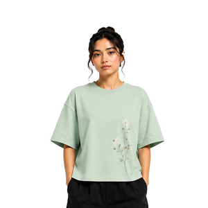 Custom Womens Oversized Boxy Tee Heavyweight Cotton Short Sleeve Streetwear T Shirt OEM ODM Private Label Bulk Apparel Womens - Product Image 4