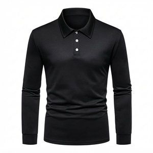 Camiseta de Manga Larga para Hombre de Alta Calidad, Transpirable, de Algodón, para Golf, con Diseño Personalizado - Product Image 1