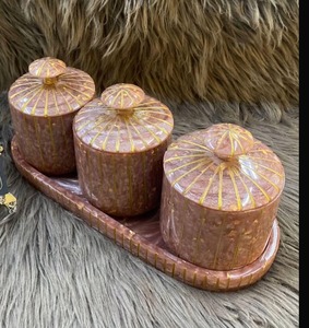 ภาชนะเก็บของเรซิ่นทำมือสุดหรูสำหรับเทียนหอม เครื่องประดับ ขนม ของใช้เครื่องสำอาง และของตกแต่งบ้านสไตล์โมเดิร์น - Product Image 2