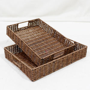 Artex Dong Thap Usine Tissé Plateau De Bain Rotin Organisateur À La Main pour Stockage Décor À La Maison et Plateaux D'affichage CH4967A - Product Image 3