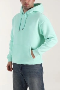 Sudadera con Capucha Blanca Extra Grande para Hombre EverGlow, Color Sólido, Informal, de Algodón y Felpa, con Bolsillo, para Invierno, 400g, Transpirable - Product Image 5