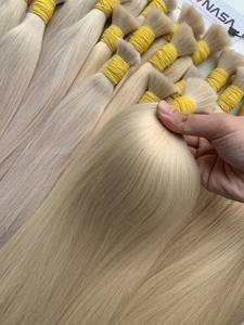 Extensiones de cabello a granel de alta calidad Tono de color rubio 60 muy suave y sedoso 55 cm Super Doble dibujado - Product Image 2