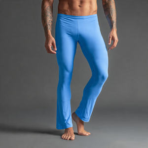 Leggings de Yoga con Cintura Elástica para Hombre, Leggings Deportivos con Corte Acampanado, Leggings de Compresión para Ejercicio - Product Image 1