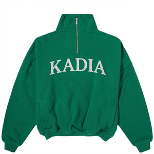 Sudadera con capucha y cremallera de un cuarto, transpirable, con LOGO personalizado, de manga larga, para hombre, de algodón, estilo crop, para fitness, gimnasio, entrenamiento, holgada. - Product Image 1