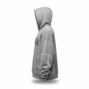 Sweat-shirt à capuche surdimensionné personnalisé pour homme en coton French Terry, style décontracté pour l'automne, avec poche et logo imprimé sur le devant - Product Image 4