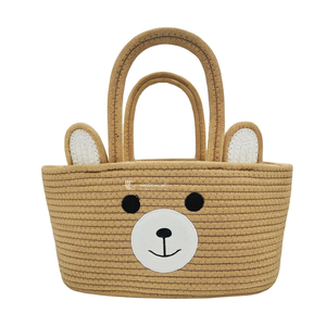 Cesta de Algodón para Guardar Juguetes, Organizador Decorativo con Diseño de Animales para Cuarto de Bebé, Cesta Ecológica para Pañales y Mantas - Product Image 2