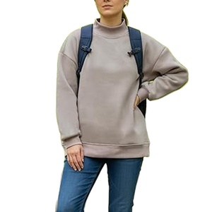 Sweat à capuche unisexe nouvelle mode, confortable, couleur unie, en polaire, col roulé, manches longues, respirant, décontracté pour l'hiver, doublure frontale, 100% coton - Product Image 1