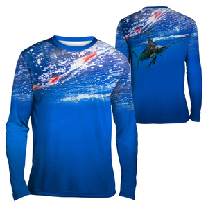 Chemise de pêche à manches longues pour homme, grande taille, anti-UV 50+, séchage rapide, imprimée par sublimation, polyester de haute qualité, best-seller - Product Image 4