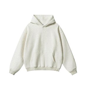 เสื้อสเวตเชิ้ตผ้าฝ้ายมีฮู้ดขนาดใหญ่สำหรับผู้ชาย สีพื้น ดีไซน์กระเป๋าเสื้อแบบลำลอง ใส่ได้ในฤดูใบไม้ร่วง - Product Image 2