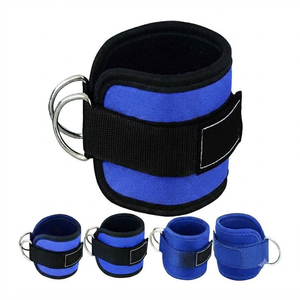 Wholesale Heavy Duty Neoprene Fitness Ankle Straps Double D <b>Ring</b> Cable Machine Attachments Custom Logo Gym Bodybuilding Buckle - Product Image 4