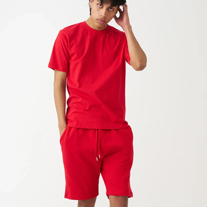 Ensemble décontracté d'été personnalisé pour homme : T-shirt à manches courtes et short amples, 100 % coton, séchage rapide, haut de gamme - Product Image 6