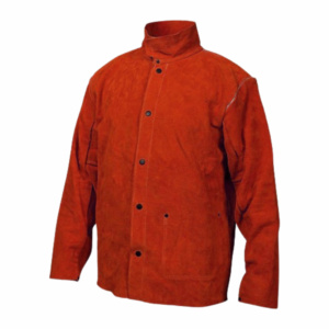 Veste de soudeur en cuir de vachette pleine fleur de qualité supérieure, résistante, vêtements de protection individuelle pour la construction, vêtements de sécurité pour le corps - Product Image 4