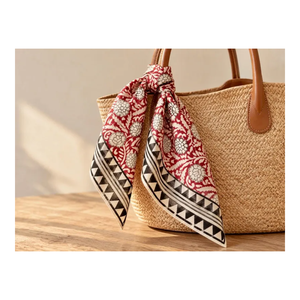 Women Ethnic <b>Bandana</b> <b>Scarf</b> Square Neck Gaiter Floral Headscarf Winter Hair Wrap Polyester - Product Image 2