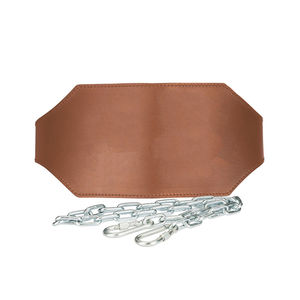 Ceinture de musculation durable avec soutien lombaire rembourré et chaîne en acier pour tractions, dips et squats avec poids - Product Image 3