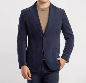 Ensemble de costume bleu marine élégant sur mesure, confortable et stylé, blazer et pantalon coupe ajustée, polyvalent pour les affaires et les mariages - Product Image 3