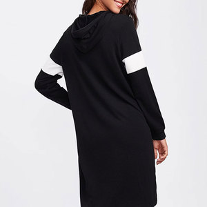 เดรสฮู้ดดี้ผู้หญิงทรงมิดิ แขนยาว สไตล์ลำลอง สตรีทแวร์ รุ่นปี 2026 พร้อมเชือกผูก ปรับแต่งได้ ผลิตจากผ้าฝ้าย 100% เป็นมิตรต่อสิ่งแวดล้อม - Product Image 4