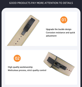 Cinturón de Entrenamiento Personalizado para Hombre, de Cuero Genuino de Vaca, Ajustable, Soporte Lumbar para Fisicoculturismo y Levantamiento de Pesas - Product Image 4