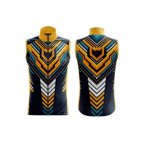 Veste de cyclisme personnalisée OEM en sublimation, séchage rapide, sans manches, vêtements de vélo réfléchissants, veste coupe-vent pour VTT - Product Image 1