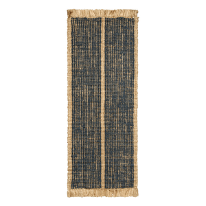 Tapis d'intérieur bleu marine 100% jute, tissé à la main, rayé, en fibres naturelles, fournisseur d'usine - Product Image 4