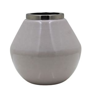 Florero de Metal soldado para decoración del hogar, jarrón de Color gris, estilo clásico, hecho a mano, personalizado, superventas - Product Image 2