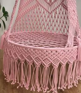Macrame Hanging <b>Chair</b>, Macrame Hammock swing, Macrame <b>Round</b> Swing, Macrame Swing <b>Chair</b>, Macrame Swing - Product Image 1