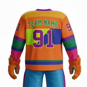 Fabricante OEM de Camisetas de Hockey sobre Hielo Personalizadas al por Mayor |   Tela de malla transpirable |   Uniformes de Hockey Impresos con Logotipo Personalizado del Equipo - Product Image 5