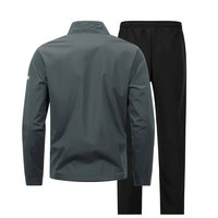 Survêtement d'hiver écologique et respirant pour homme, coupe-vent réversible avec capuche et cordon de serrage, personnalisable, vente en gros