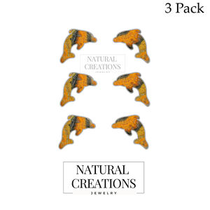 Pendientes de Plata de Ley 925 Pura de Primera Calidad con Forma de Abeja y Delfín, Engaste de Bisel, Acabado de Alta Calidad, Lindos para Aniversario o Fiesta - Product Image 2