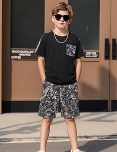 Fashion Men Summer Casual Terry Fabric T-Shirt Shorts <b>Set</b> Quick Dry Breathable Cotton/Polyester Customized Colors Custom Size - Product Image 4