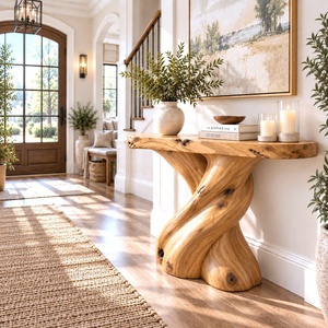 Mesa de Consola de Diseño Nuevo y Moderno 2026, Mesa de Entrada o de Pared para Casa o Apartamento, Mesa de Entrada Hecha a Mano de Madera - Product Image 4