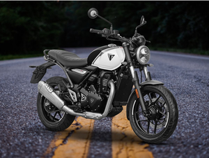 Moto TRIUMPH "NEW SPEED T4" avec finition argent rouge noir, style sport scrambler - Product Image 5