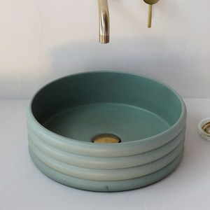 Lavabo Redondo de Cemento Europeo, Moderno, de Una Sola Pieza, con Desagüe, para Apartamento, Hotel, Villa - Product Image 6