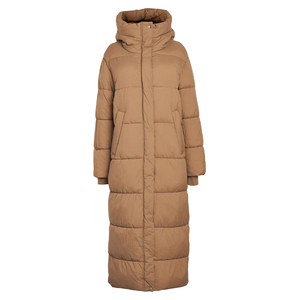 Women's Purple Long Hooded Waterproof <b>Canvas</b> Coat Winter Thick Puffer Jacket Full Sleeve Solid Color Casual Outerwear Zippe7 - Product Image 2