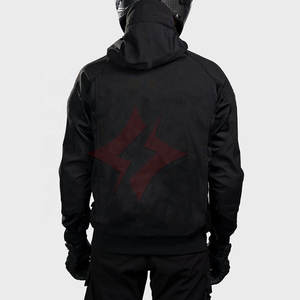 Hoodie de protection pour moto de haute qualité FLASH GEAR entièrement doublé en polyester respirant, homologué CE, design blindé - Product Image 2